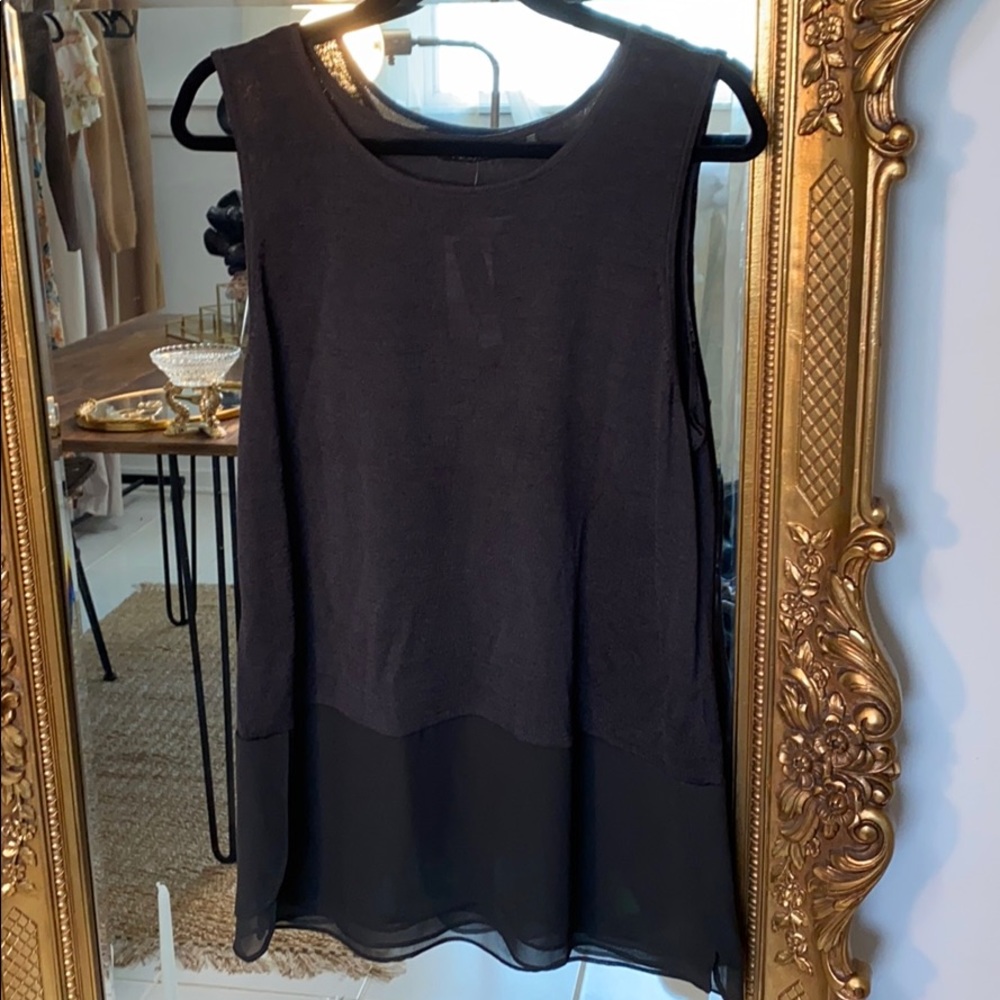 NIC + ZOE knit and sheer tunic